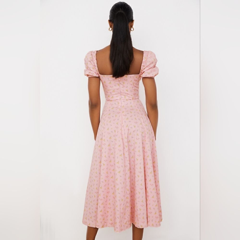 House of CB Pink Floral Midi Dress - Picture 8 of 16